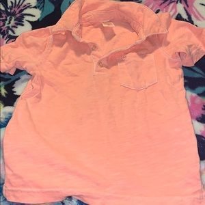 Infant boys peach Carter’s polo shirt